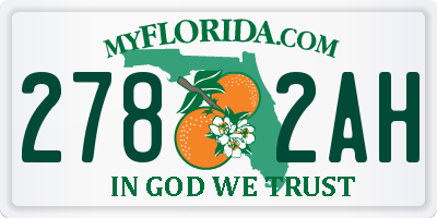 FL license plate 2782AH