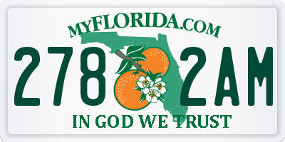 FL license plate 2782AM