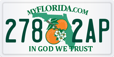 FL license plate 2782AP