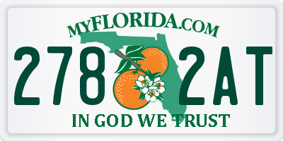 FL license plate 2782AT