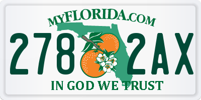 FL license plate 2782AX
