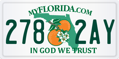 FL license plate 2782AY