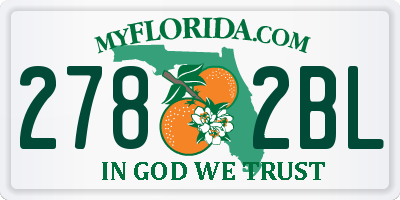 FL license plate 2782BL