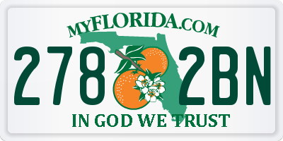 FL license plate 2782BN