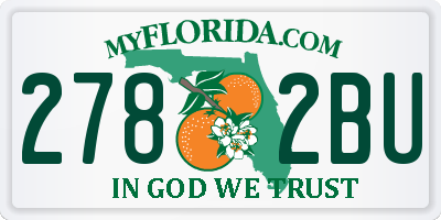 FL license plate 2782BU