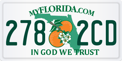 FL license plate 2782CD