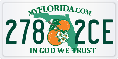 FL license plate 2782CE
