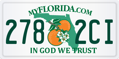 FL license plate 2782CI