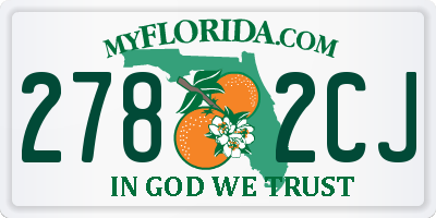 FL license plate 2782CJ