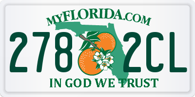 FL license plate 2782CL
