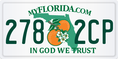 FL license plate 2782CP
