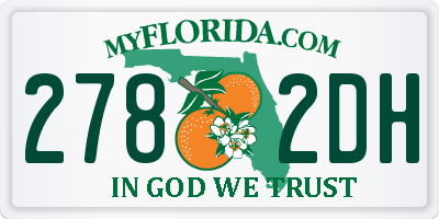 FL license plate 2782DH