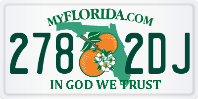 FL license plate 2782DJ