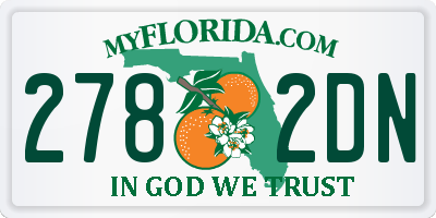 FL license plate 2782DN