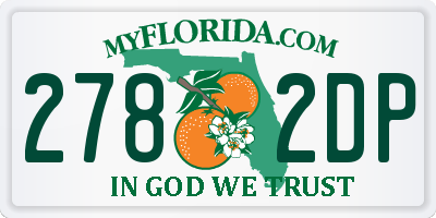 FL license plate 2782DP