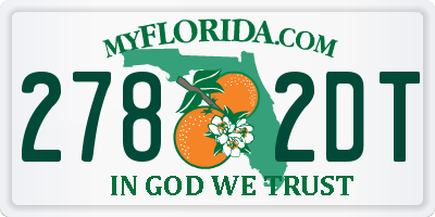 FL license plate 2782DT