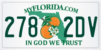 FL license plate 2782DV