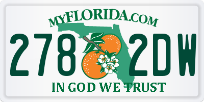 FL license plate 2782DW