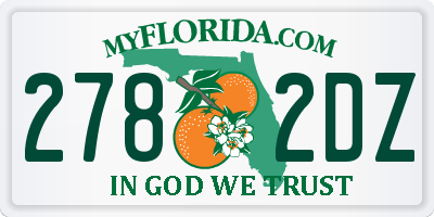 FL license plate 2782DZ