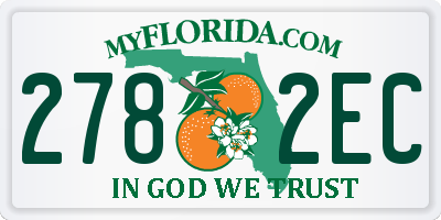 FL license plate 2782EC