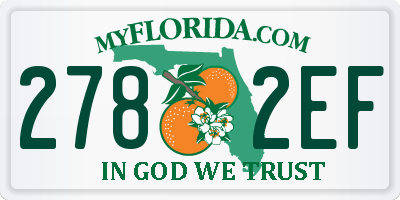 FL license plate 2782EF