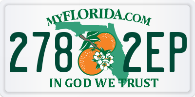 FL license plate 2782EP