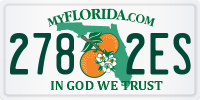 FL license plate 2782ES