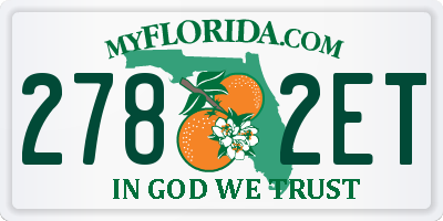 FL license plate 2782ET