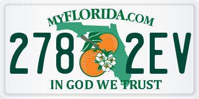 FL license plate 2782EV