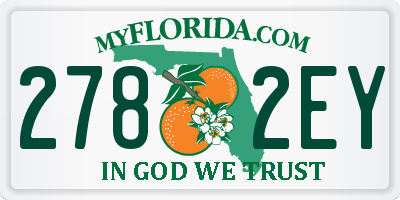 FL license plate 2782EY