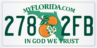 FL license plate 2782FB