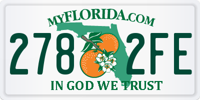 FL license plate 2782FE