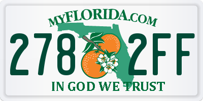 FL license plate 2782FF