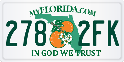 FL license plate 2782FK
