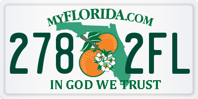 FL license plate 2782FL