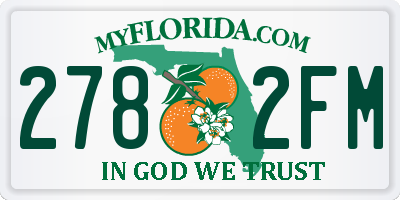 FL license plate 2782FM