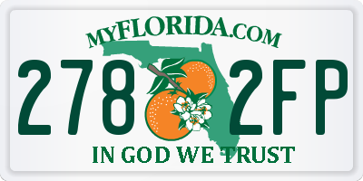 FL license plate 2782FP