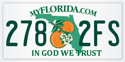FL license plate 2782FS