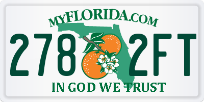 FL license plate 2782FT