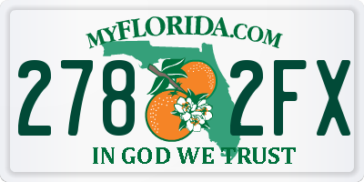 FL license plate 2782FX