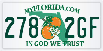 FL license plate 2782GF