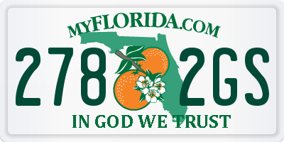 FL license plate 2782GS