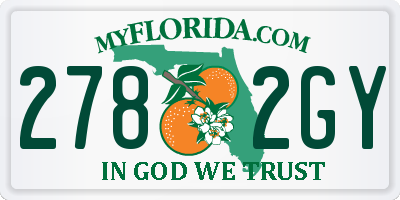 FL license plate 2782GY