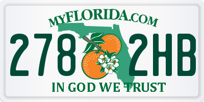 FL license plate 2782HB