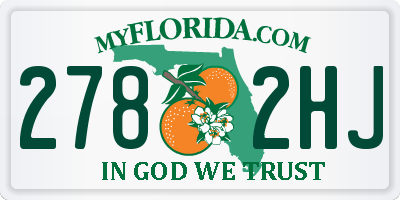 FL license plate 2782HJ