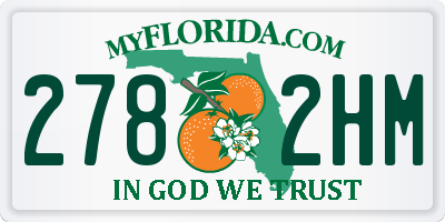 FL license plate 2782HM