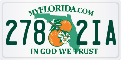 FL license plate 2782IA