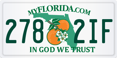 FL license plate 2782IF
