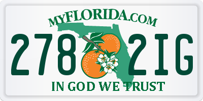 FL license plate 2782IG