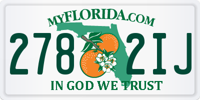 FL license plate 2782IJ